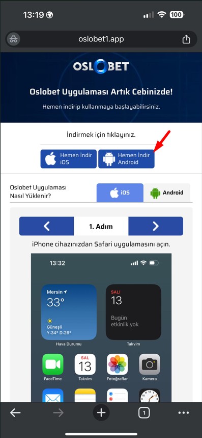 Oslobet Mobil Tanıtım - Adım 2